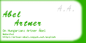 abel artner business card